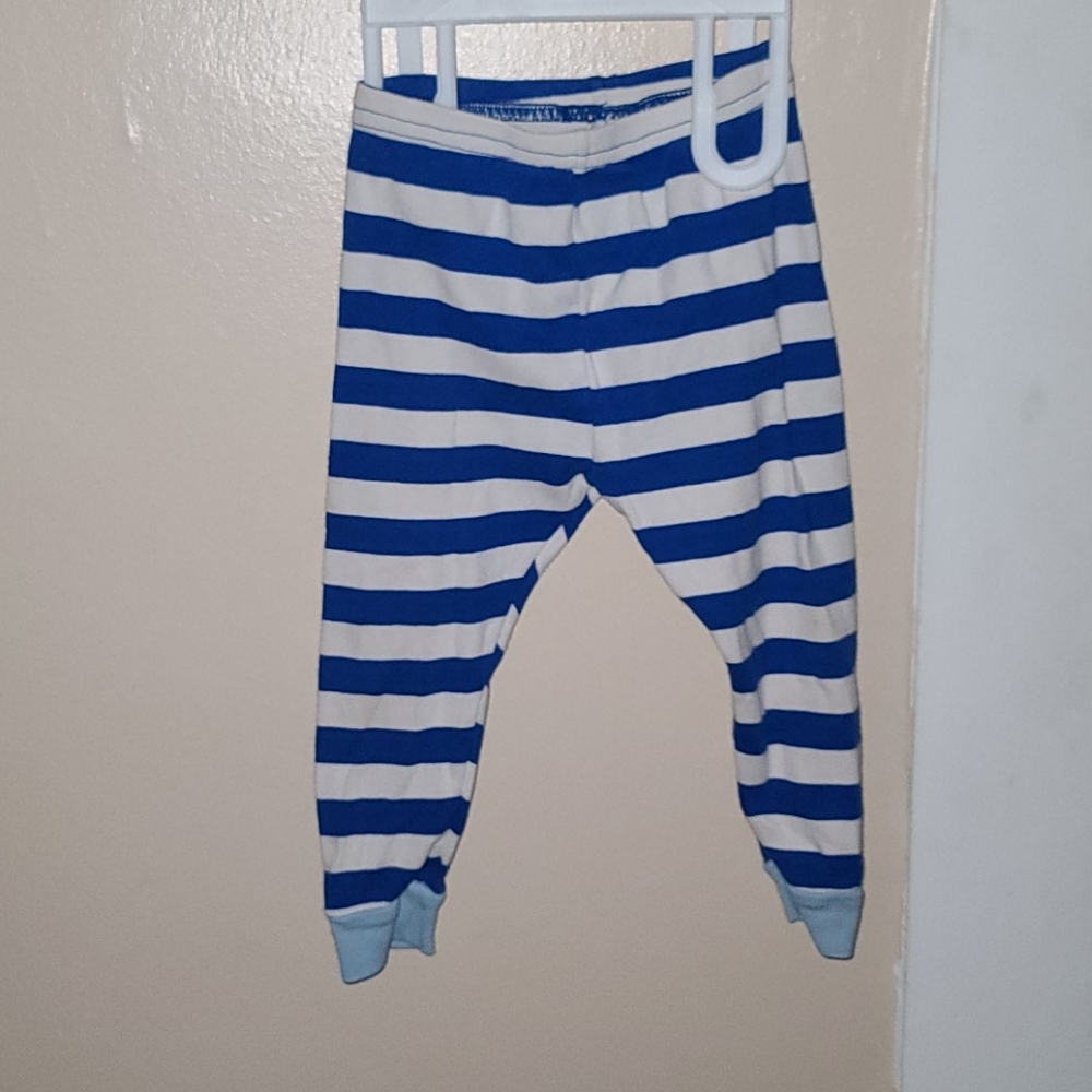 Blue white Striped baby 18 months pj pants